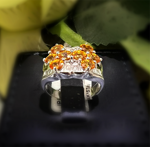 Diamond & Citrine Ring